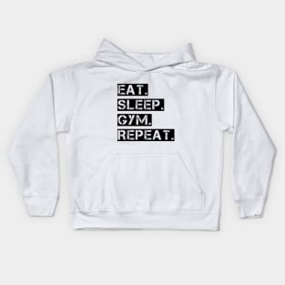 Eat Sleep Gym Repeat motivational Kids Hoodie